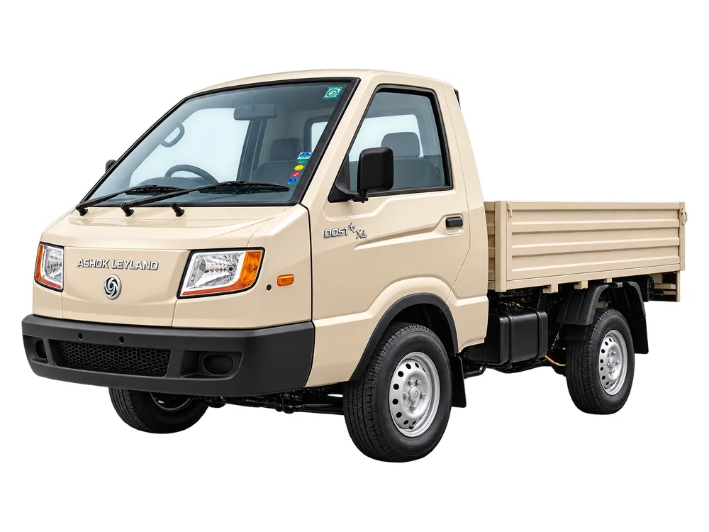 Ashok Leyland DOST + XL diesel light commercial vehicle, front three-quarter view